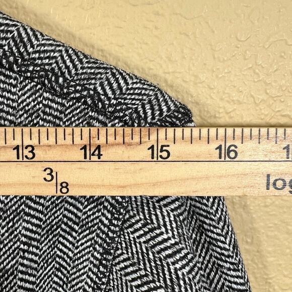 Marc NY Andew Full Zip Jacket Black White Herringbone Womens Size S - Picture 8 of 13